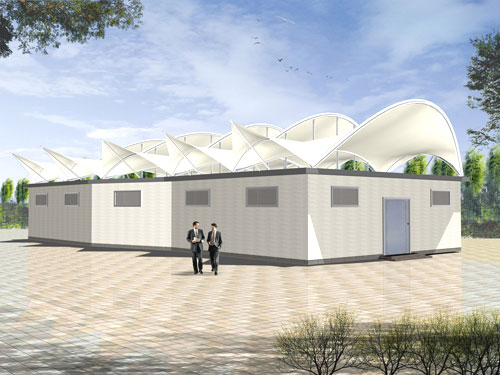 充氣膜網(wǎng)球館